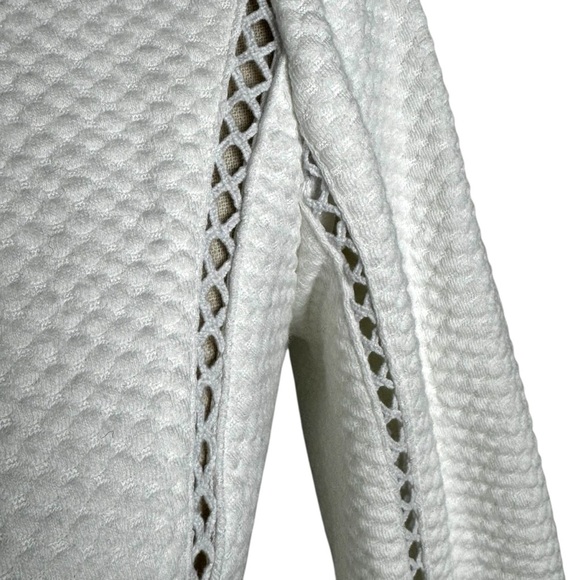 Rebecca Taylor white peplum lightweight jacket size 6 Elegant feminine - Picture 5 of 10